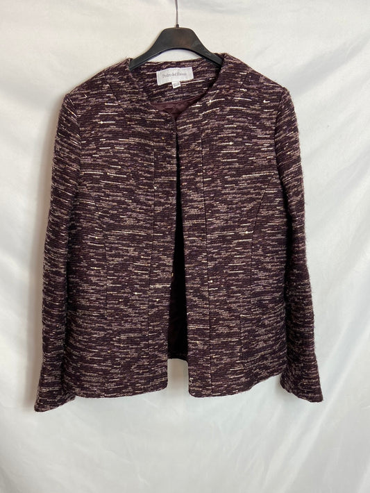 PEDRO DEL HIERRO. Aubergine jacket, thread count 44