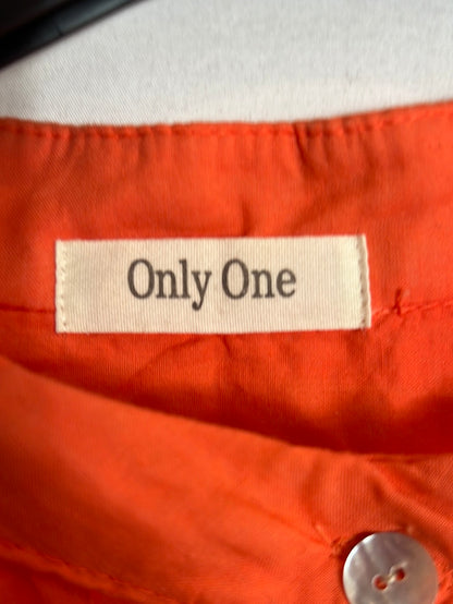 ONLY ONE. Orange Flowy Blouse Tu(s/m)