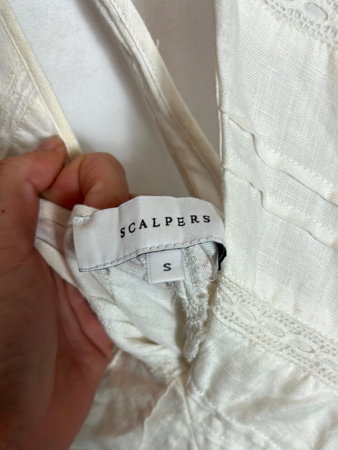 Long linen and charm dress. TS