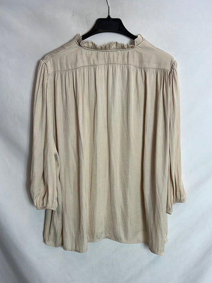 SFERA. Blusa beige fluida. T XL