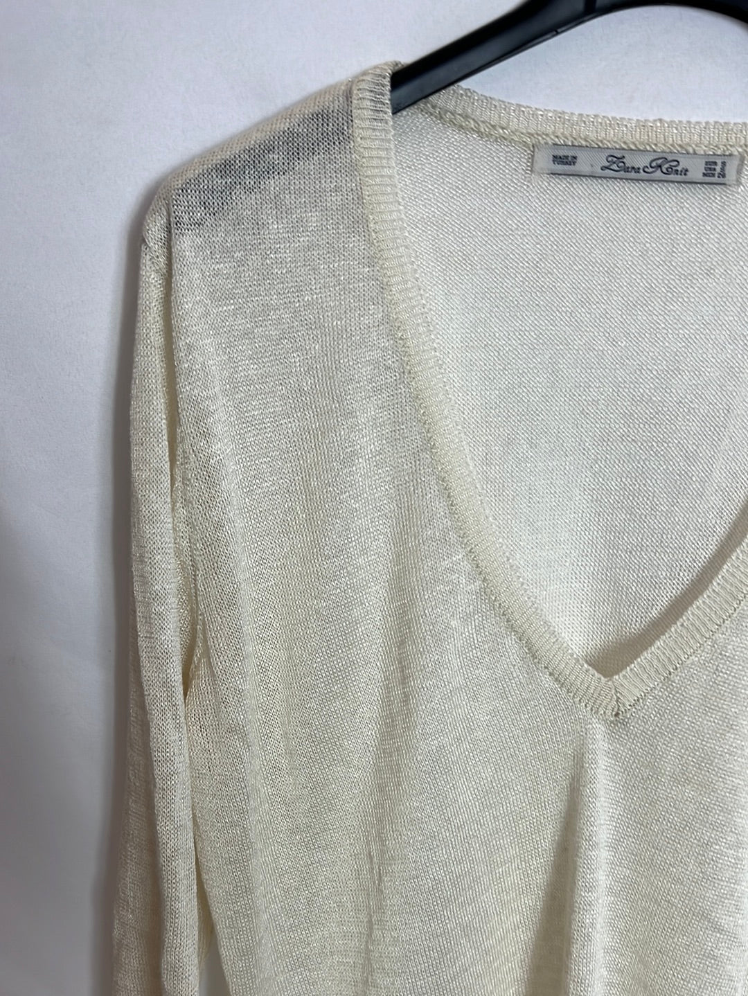 ZARA. Jersey fino beige claro. T S