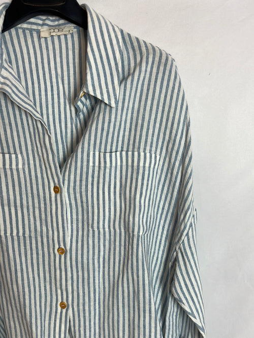 POE. Camisa rayas azul y blanca T.0(xs)