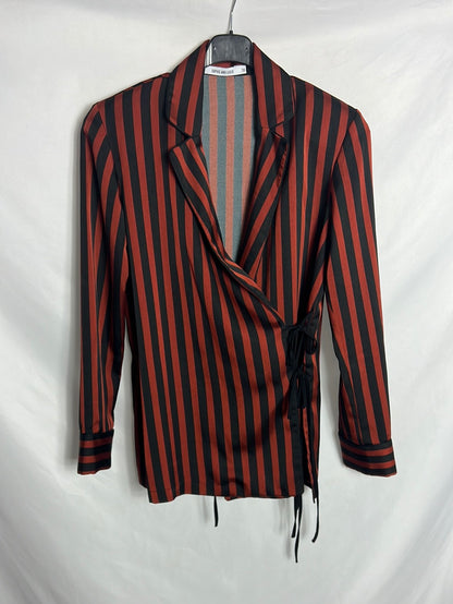 SOPHIE&amp;LUCIE. Striped satin total look. Size 36