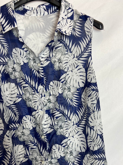 OTRAS. Camisa estampada semitransparente. T U (s)