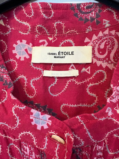 ISABEL MARANT . Vestido largo estampado detalles cintura