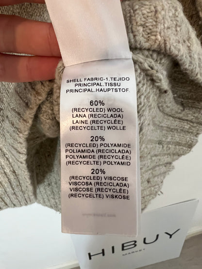 ECOALF. Jersey beige jaspeado cuello vuelto. T M