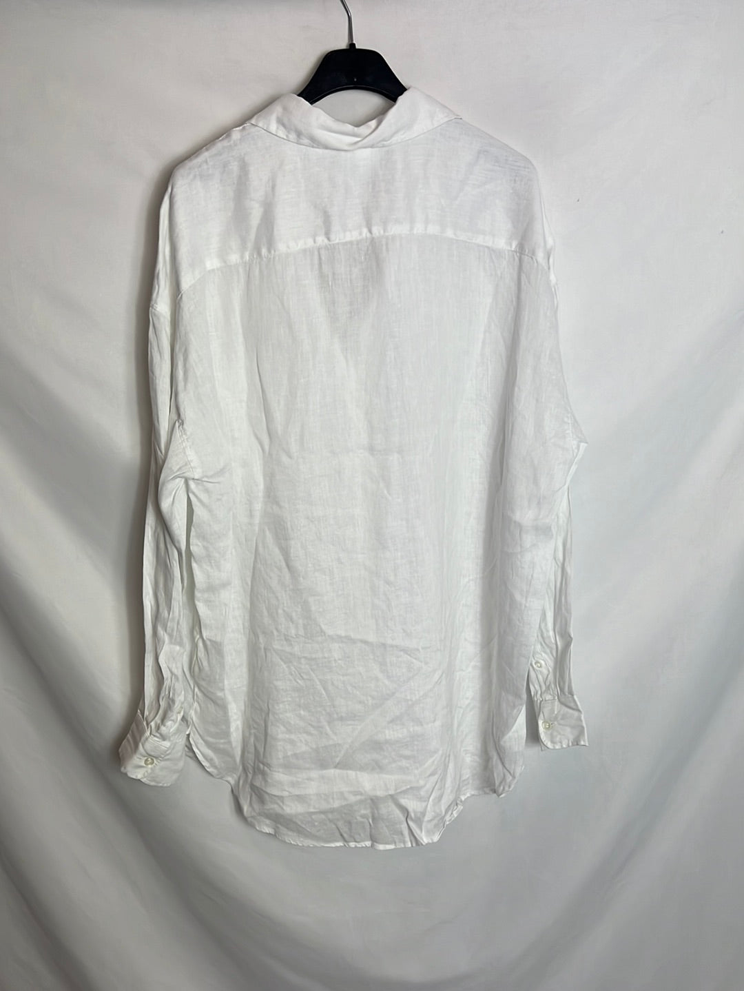 H&M. Blusa blaca lino estilo oversized. T M