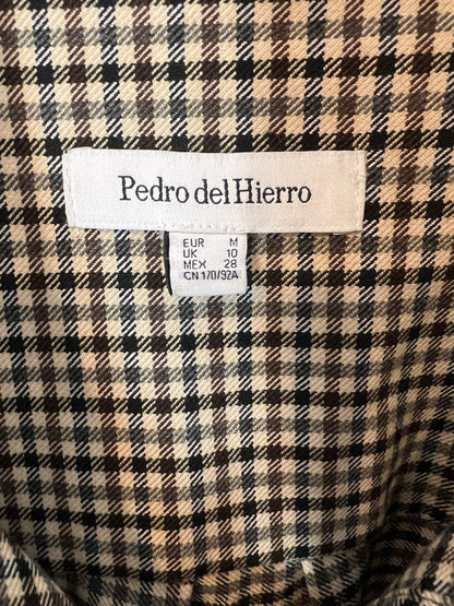PEDRO DEL HIERRO. Chaqueta cuadros tonos tierra T.m