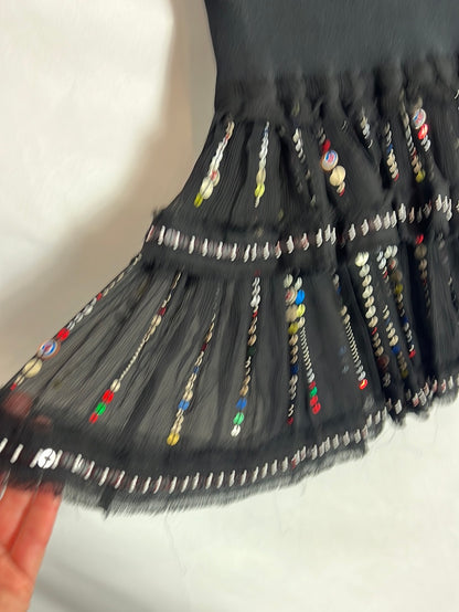 ISABEL MARANT. Falda seda lentejuelas. T 38