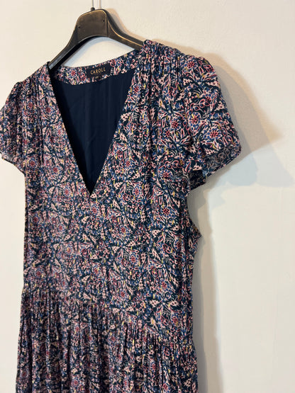 CAROLL. Vestido estampado hilos brillo. T 40 (S/M)