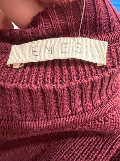EMES. Jersey algodón burdeos T.2(M)