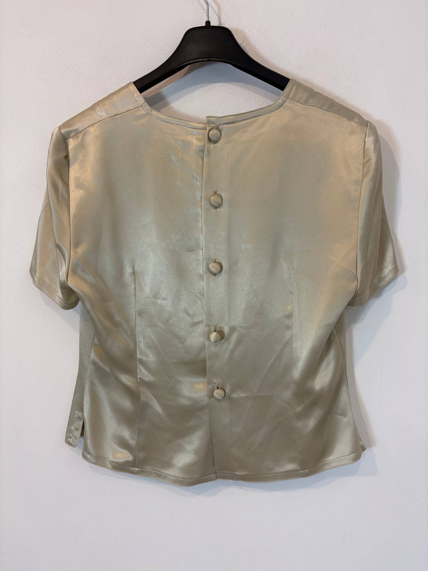 LUIS HERNÁNDEZ. Blusa vintage champagne. T M/L