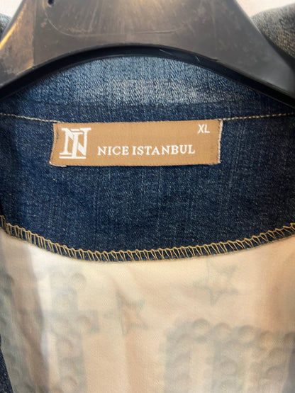 NICE ISTANBUL. Printed texture blazer. T XL(M)