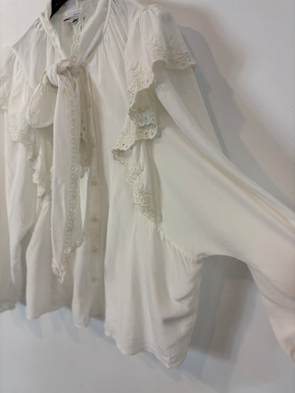 &amp; OTHER STORIES. Flowy white embroidered blouse. TS