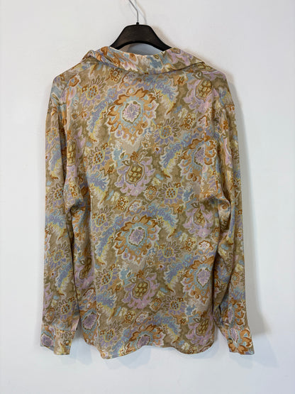 OTRAS. Blusa estampada fluida. T S
