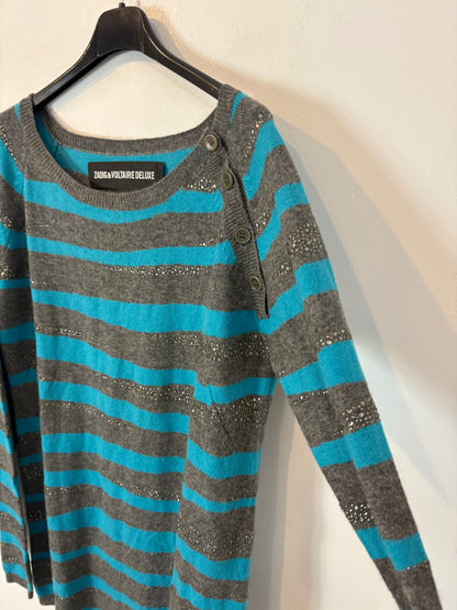 ZADIG & VOLTAIRE. Jersey cashmere rayas