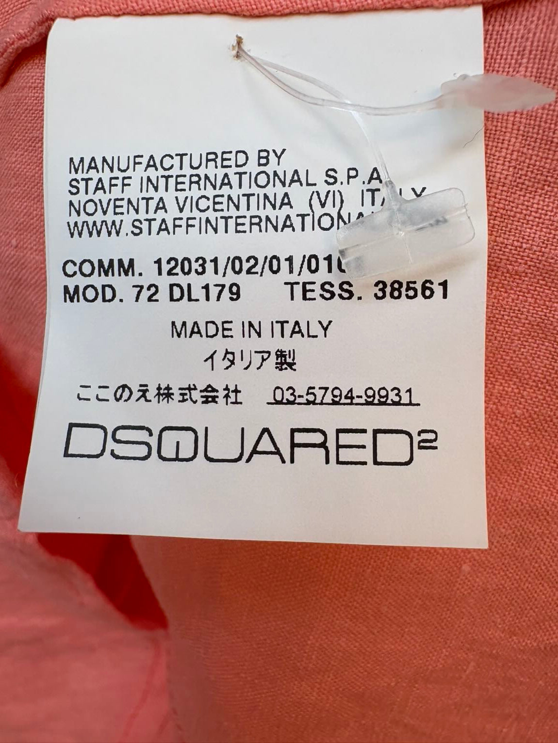 DSQUARED2. Blusa lino volante mini