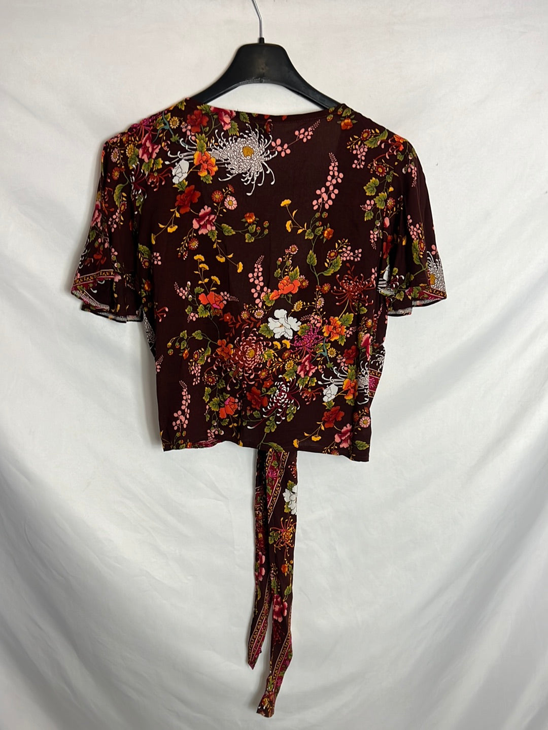 RED ANCHOR. Blusa marrón espalda anudada. T S/M