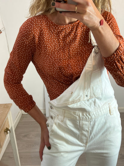 BERSHKA. Blusa teja lunares T.s