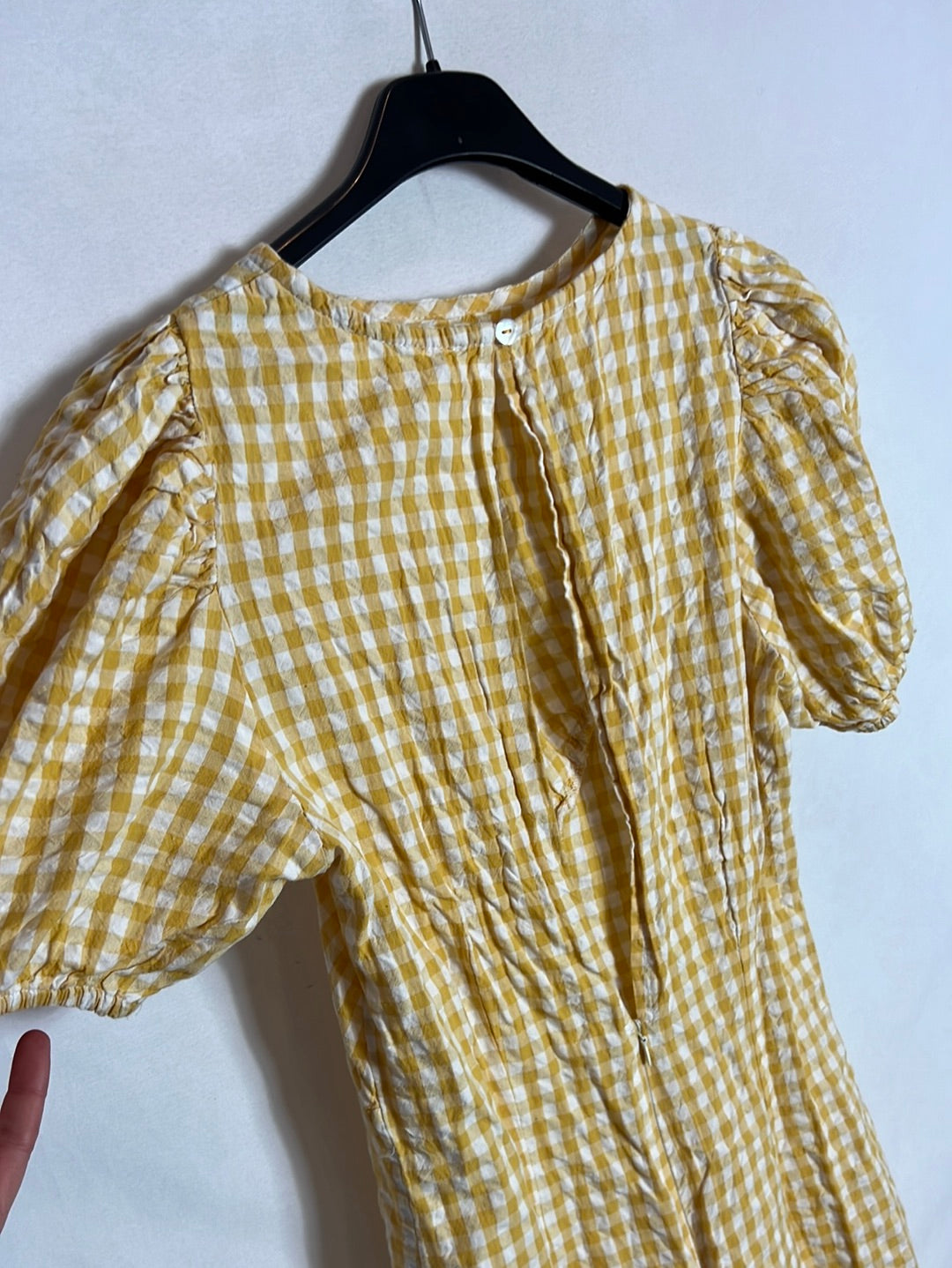 MANGO. Vestido corto cuadros vichy  T.m