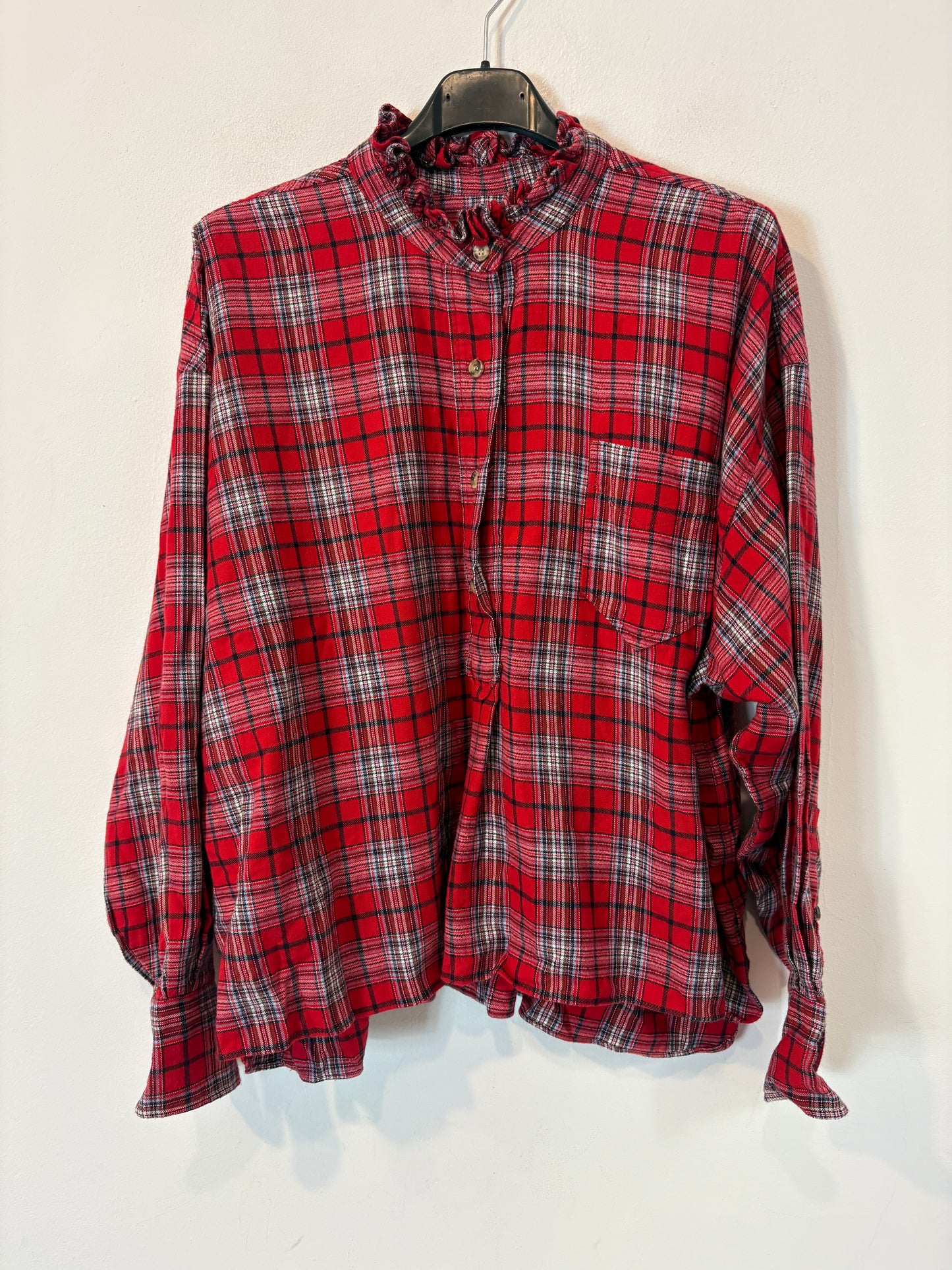 ISABEL MARANT. Camisa cuadros cuello volante