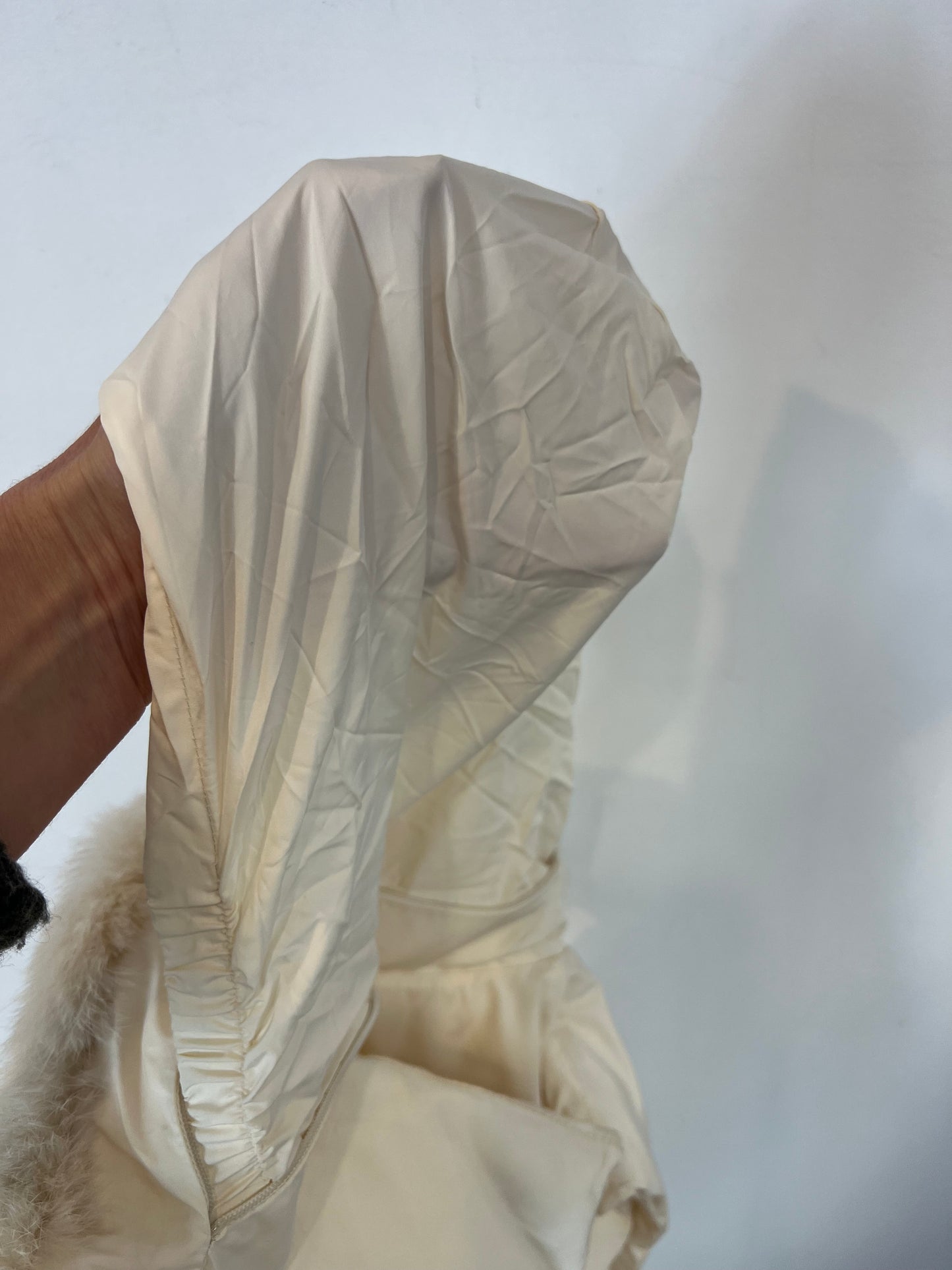 OTRAS. Chaleco reversible beige pluma oca. T S