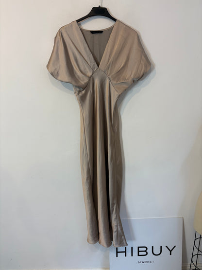 ZARA. Vestido largo satinado