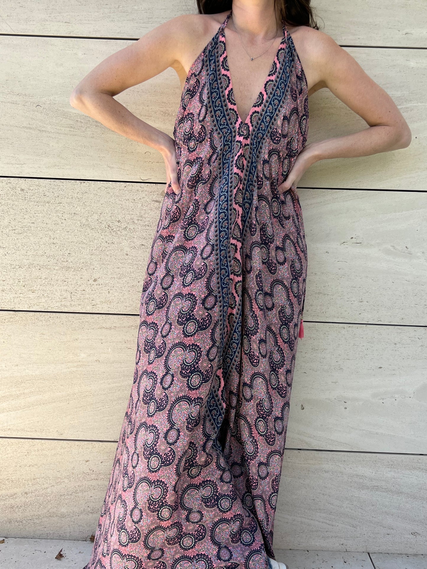 OTHERS. Long printed silk dress. TS