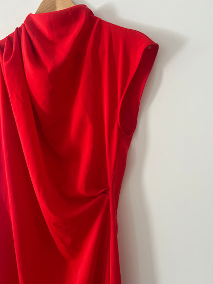 ASOS. Vestido rojo fruncidos