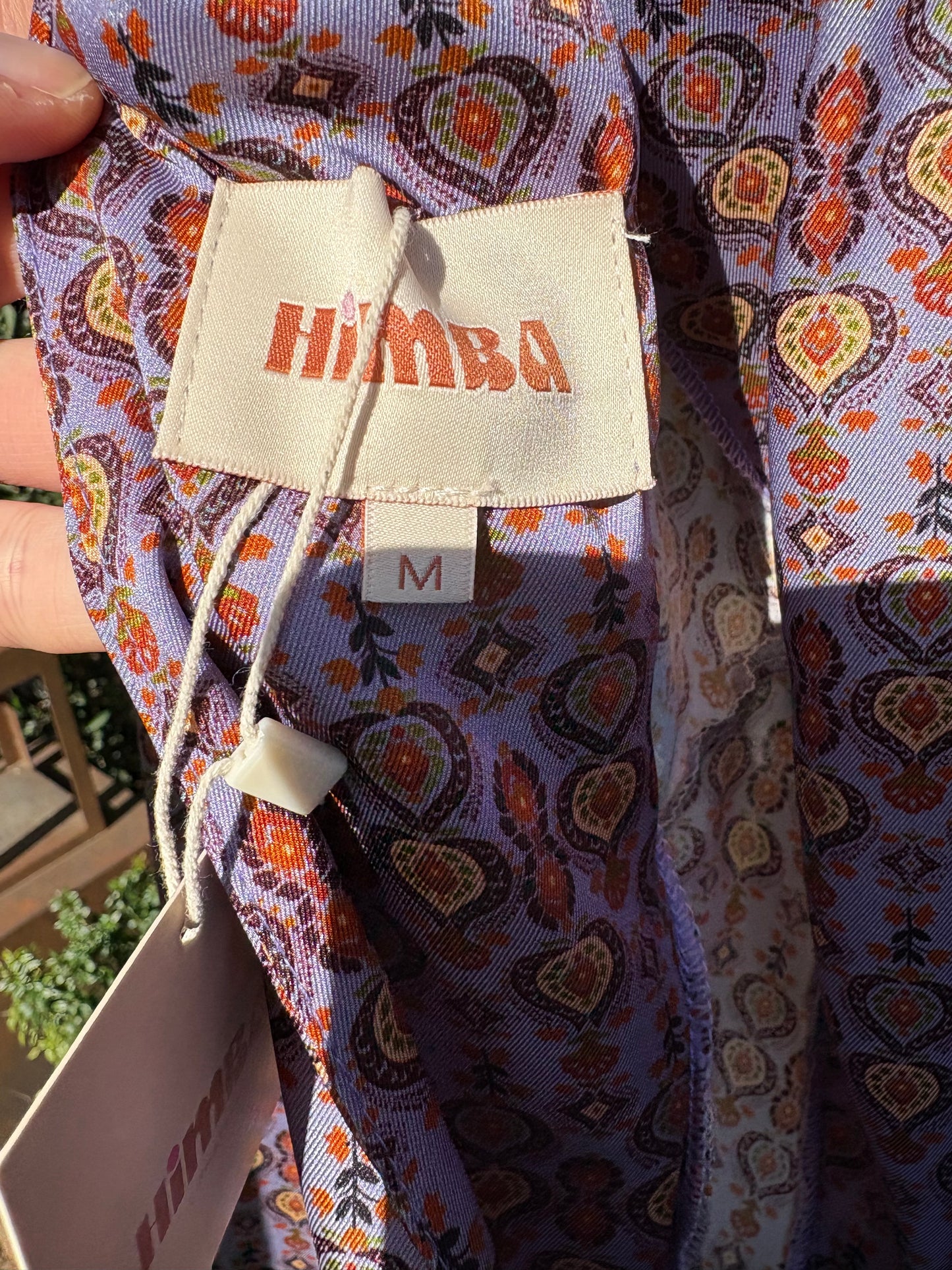 HIMBA. Vestido largo estampado abertura