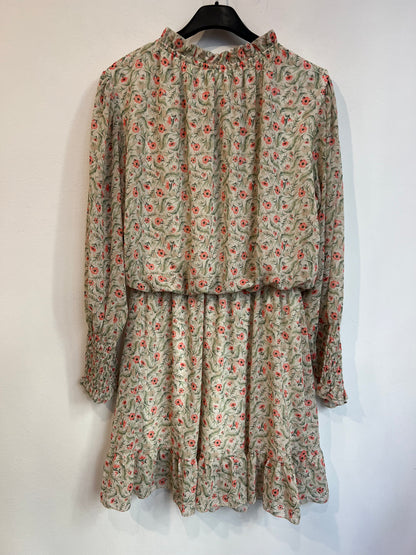 SENSE. Vestido corto vaporoso flores. T S/M