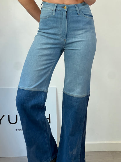 JULISE MAGON. Pantalón denim bicolor T.M