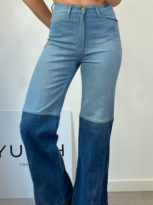 JULISE MAGON. Pantalón denim bicolor T.M