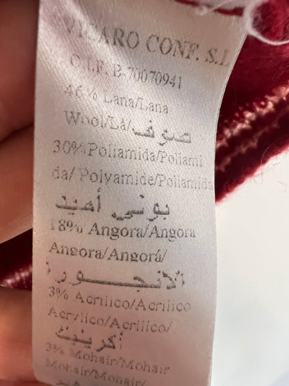 NANOS. Jersey rojo con lana letra. T 24 meses