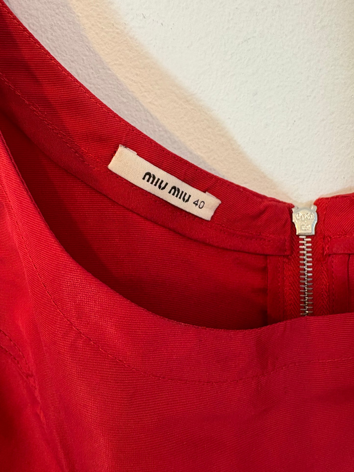 MIU MIU. Vestido rojo vintage