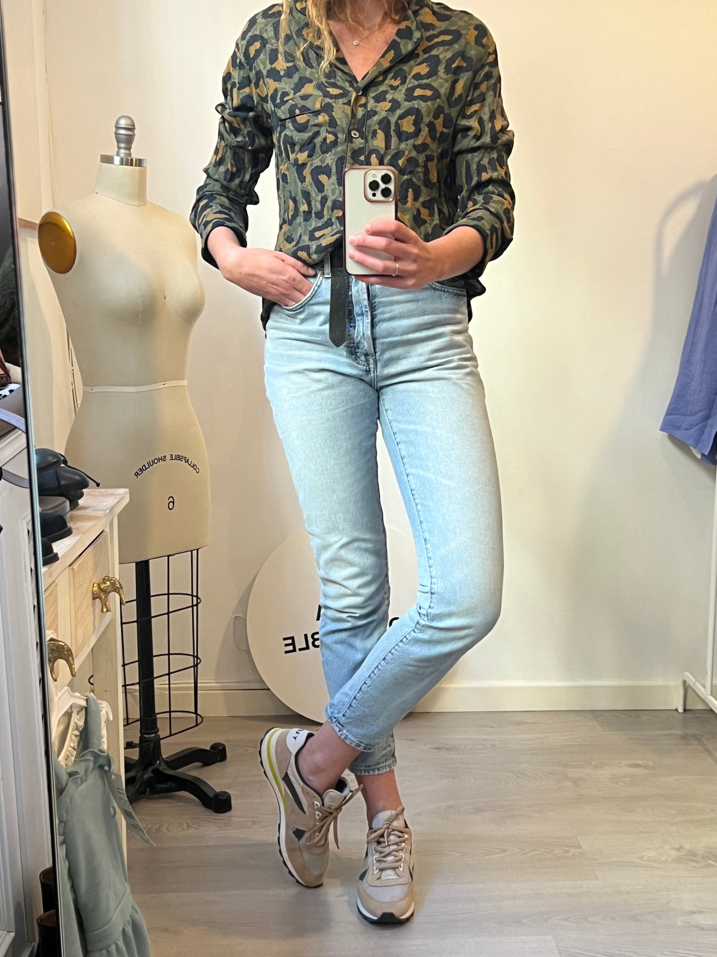 ZADIG&amp;VOLTAIRE. Green print shirt. T.L.