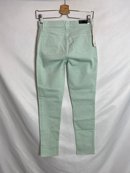 J BRAND. Denim pitillo elastico verde claro. T 27 (36)