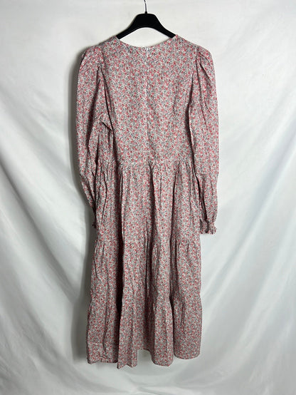 MAGNOLYA. Vestido largo flores T.0(xs)