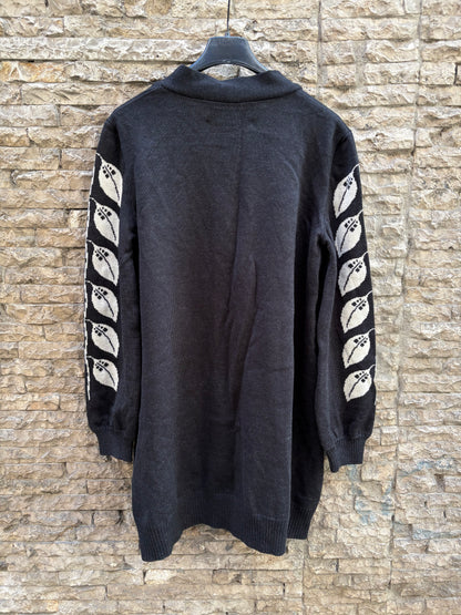 LA CASITA DE WENDY.  Chaqueta lana hojas manga