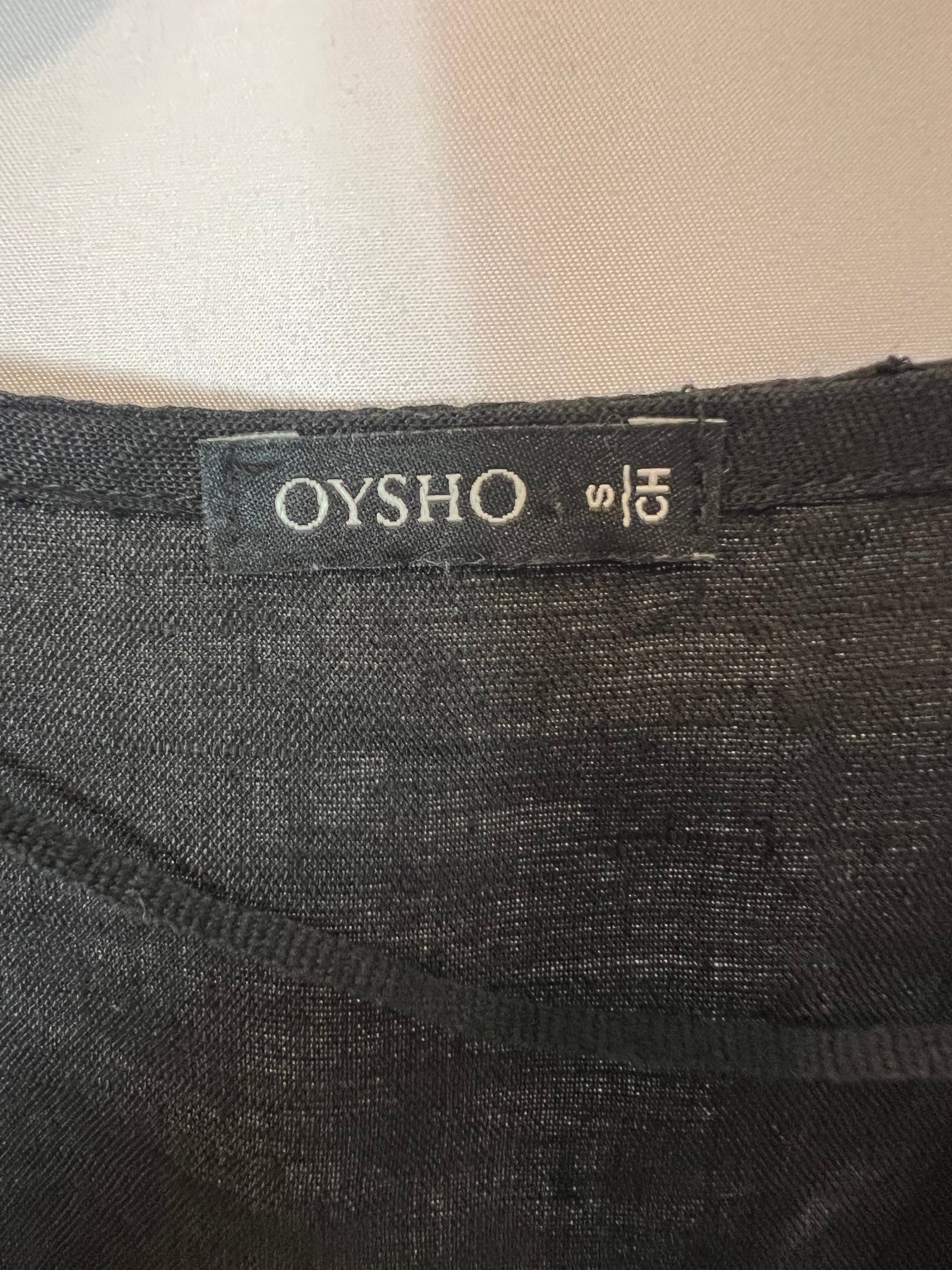 oysho black linen dress Oysho womens midi dress