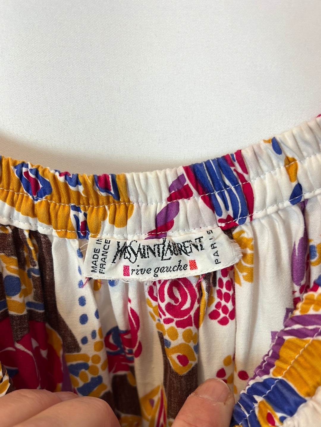 YVES SAINT LAUREN. Printed midi dress TS/M