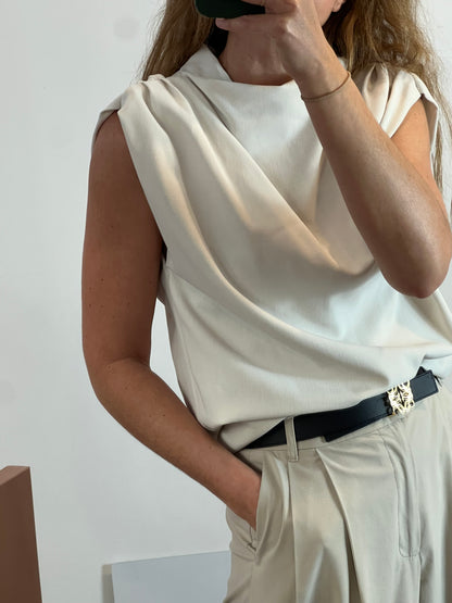 ZARA. Top crudo fruncidos