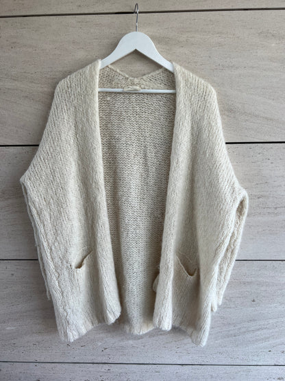 AMERICAN VINTAGE. Cárdigan color crudo con lana. T XS/S