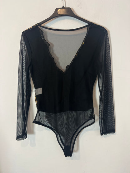OTRAS. Body negro lentejuelas TU(S)