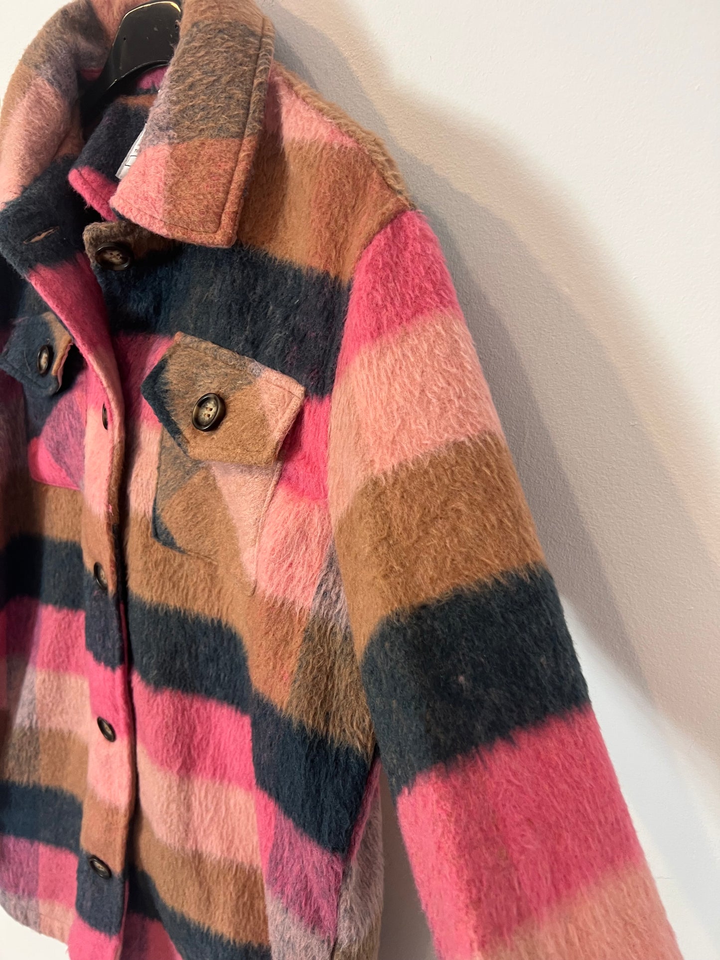 PRIMARK. Checkered textured overshirt. Size 14-15 years (S)