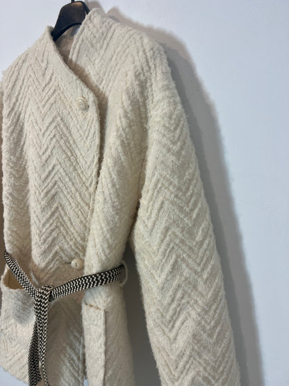 LA PETITE FRANÇAISE. Abrigo beige textura T.36