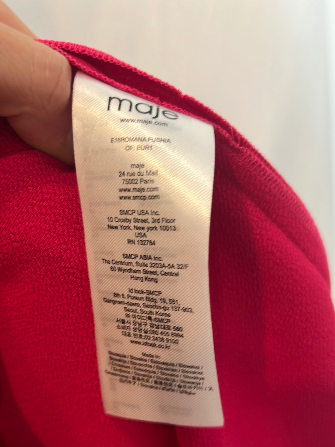 MAJE. Pink ruffled dress Tm