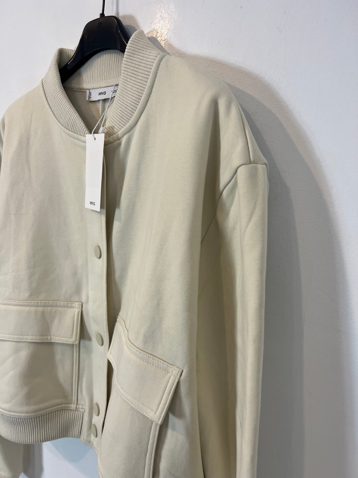 MANGO. Raw buttoned jacket. Size XL