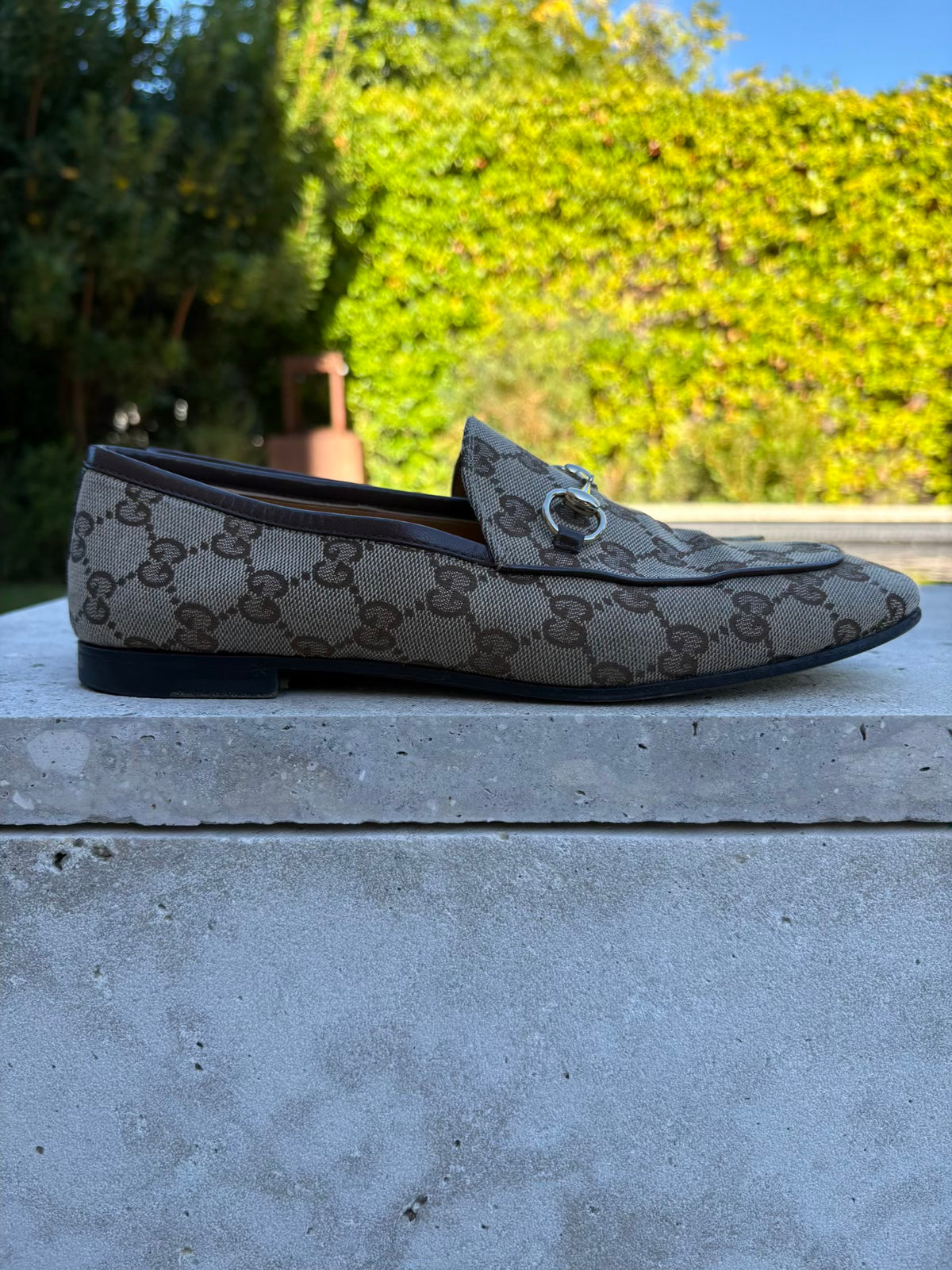 GUCCI. Mocasines lona Jordean. T 38