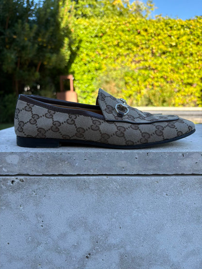 GUCCI. Mocasines lona Jordean. T 38